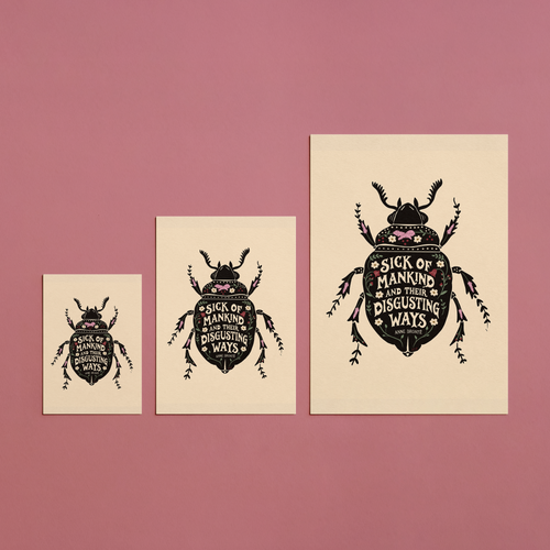 Anne Brontë · “Sick of Mankind” Quote · Digital Download