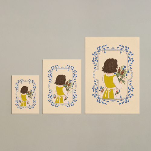 Heidi Gathering Wildflowers · Digital Download