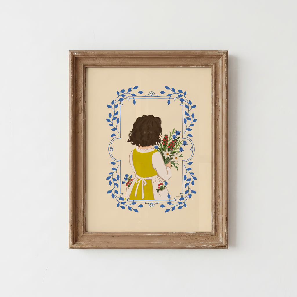Heidi Gathering Wildflowers · Digital Download
