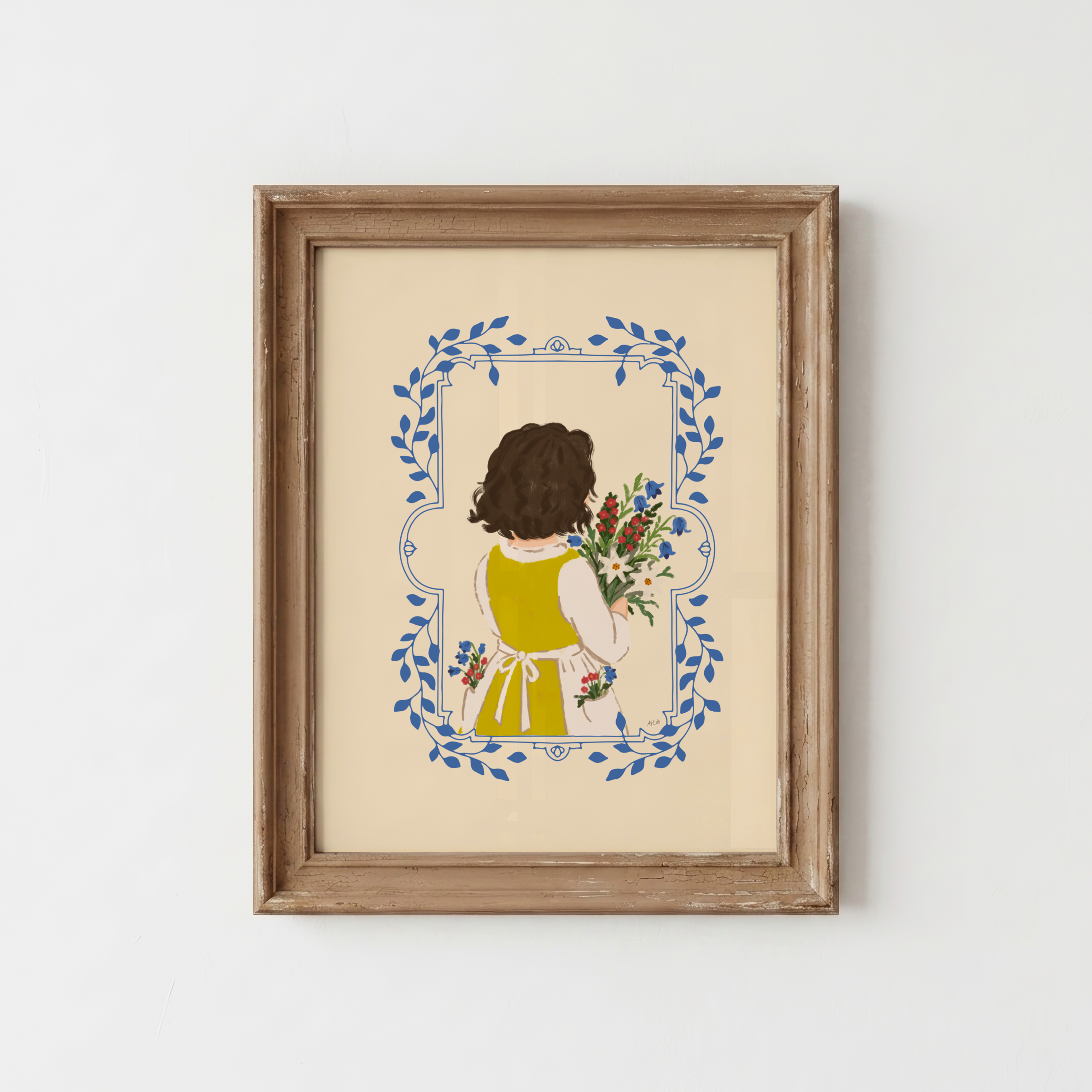 Heidi Gathering Wildflowers · Digital Download