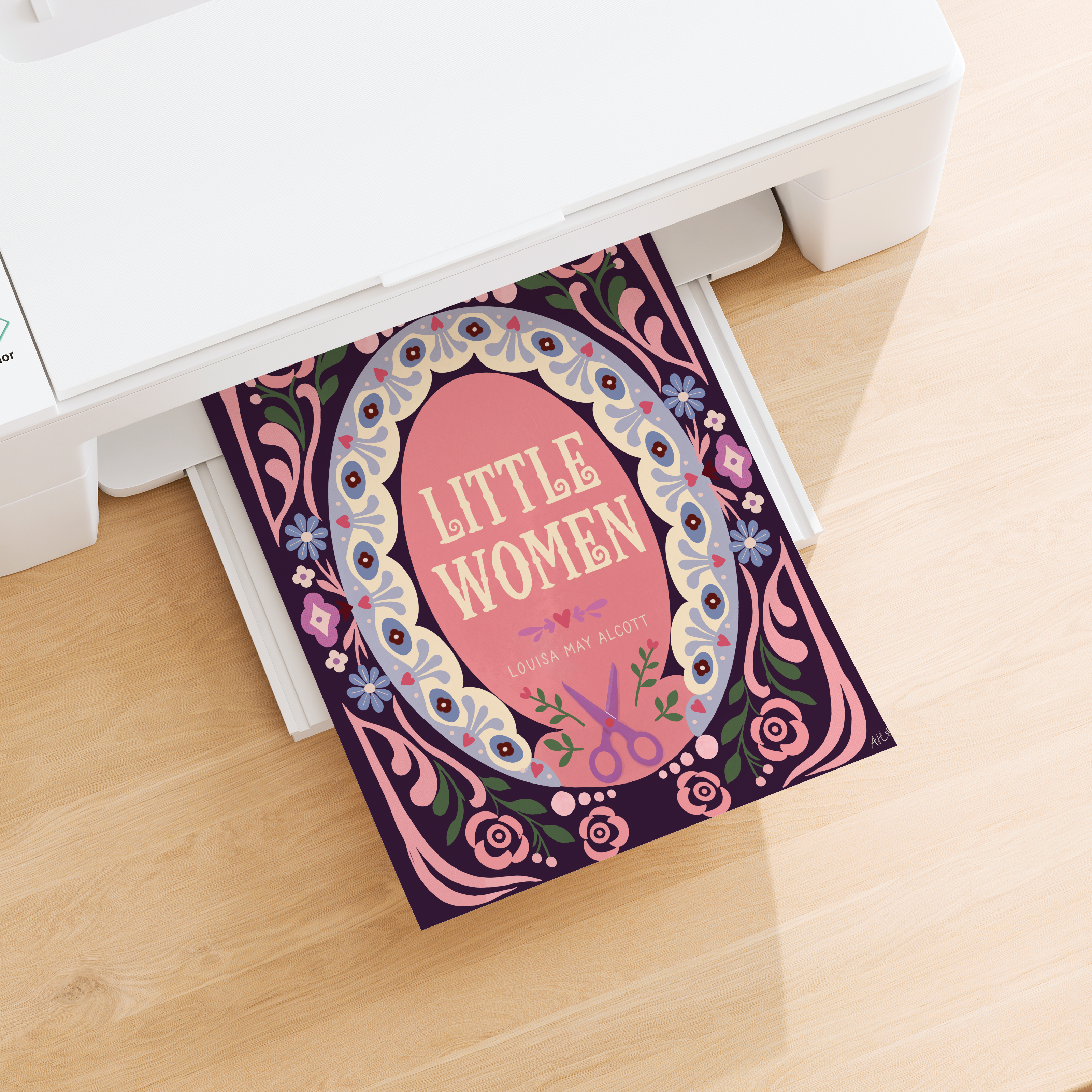Book Cover & Scissors Set of 2 · Digital Download