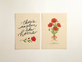 Poppy Art Print Set of 2 · There's No Place Like Home Quote & Botanical Wall Art