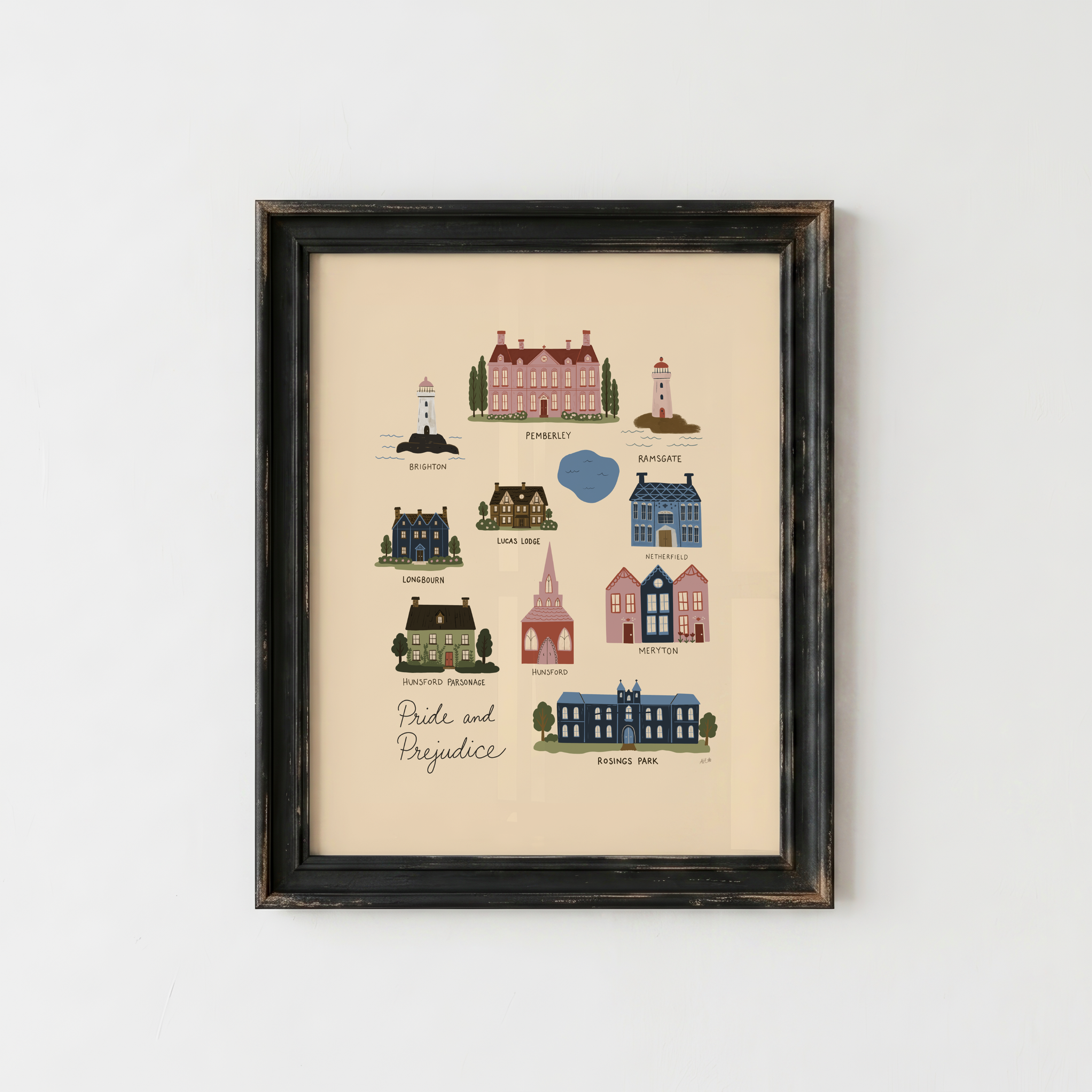 Pride and Prejudice Map · Digital Download