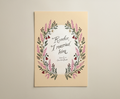 “Reader, I married him.” A folk art print of a hand entwined in wildflowers from the moors, inspired by Charlotte Brontë’s Jane Eyre.