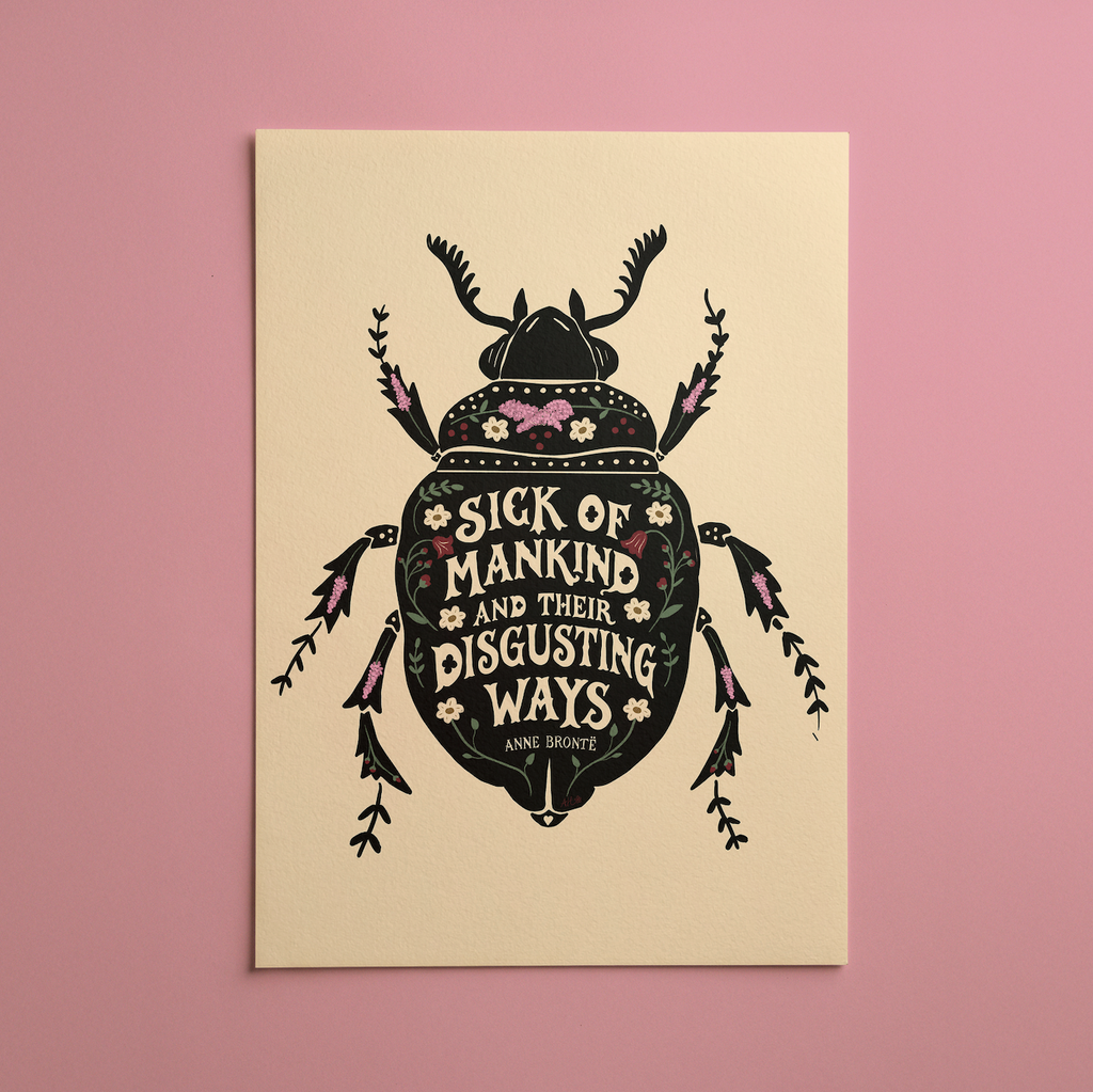 Anne Brontë · “Sick of Mankind” Quote · Digital Download
